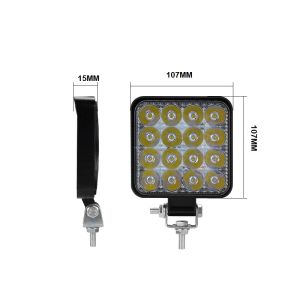 LED Arbeitsscheinwerfer 12V 24V 48W Flood Licht Platz Traktoren Offroad