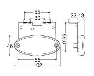 LED Anhänger LKW Wohnmobil Seitenmarkierungsleuchten Gelb E9 12V 24V