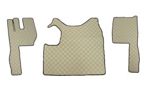 VOLVO FH13 Fußmatten Handschaltung  Beige Leder Matten Autoteppiche LKW