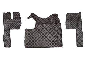 VOLVO FH13 Fußmatten Handschaltung  Schwarz Eko Leder Matten Autoteppiche LKW