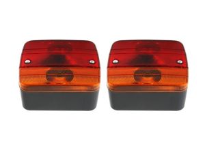 2 x Tail Rear Lights for Trailers Caravane Tractors 12v