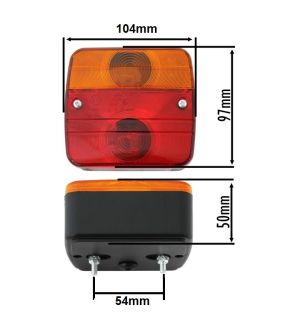 2 x Tail Rear Lights for Trailers Caravane Tractors 12v
