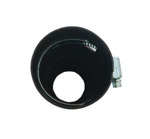 Auspuffblende Endrohr Silber  Schwarz 190mm 