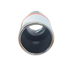 Auspuffblende Endrohr Silber  Schwarz 185mm 