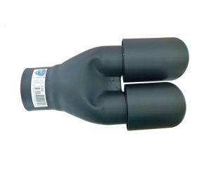 Schwarz Matt Auspuffblende Endrohr Doppelt 260mm 