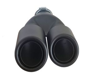 Schwarz Matt Auspuffblende Endrohr Doppelt 260mm 