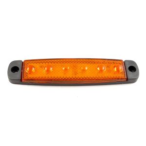 6 LED Light Lamp position Marker Clearance 24V Orange truck