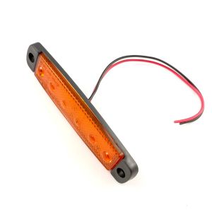 6 LED Light Lamp position Marker Clearance 24V Orange truck