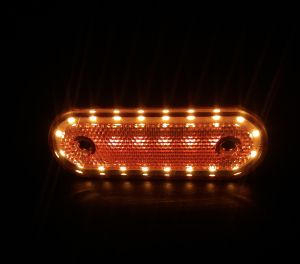 Tilhenger Lastebil Led Sidemarkeringslys Orange Reflektor E9 12v 24v