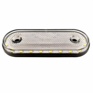 LED Sidomarkeringsljus Lastbil Släpvagn Vit Reflektor E9 12V 24V