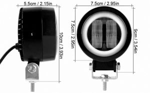 LED Runden Arbeitsscheinwerfer 7D 12V 24V 20W PKW LKW AUTO
