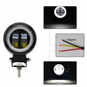 LED Runden Arbeitsscheinwerfer 7D 12V 24V 20W PKW LKW AUTO