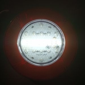 2 x Led Rear Tail Reverse Round Lights Trailer Lorry Car 12v 120mm