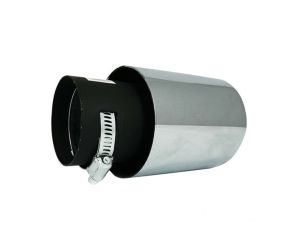 Auspuffblende Endrohr Silber Sport Tuning 140mm 