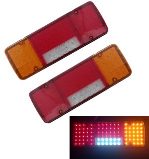 2 x Anhänger Wohnwagen Lkw Rücklicht Leuchten 92 Led Van 24 V