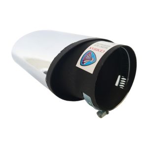 Auspuffblende Endrohr Silber Chromed Oval Tuning 175mm 