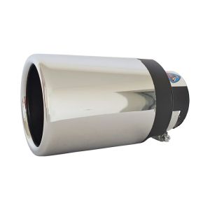 Auspuffblende Endrohr Silber Runden Tuning 145mm 