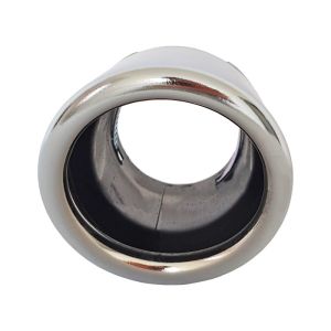 Auspuffblende Endrohr Silber Abgeschrägt Tuning 145mm 