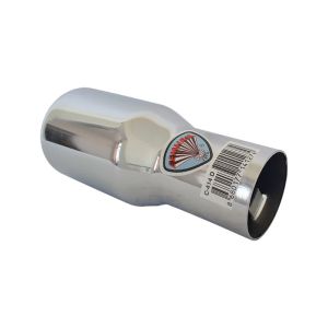 Auspuffblende Endrohr Silber Chromed Tuning 163mm 