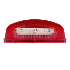 2 x 6 LED Lumini cu număr de înmatriculare pentru Camioane Remorca Rosu 12v 24v