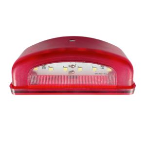 2 x 6 LED Lumini cu număr de înmatriculare pentru Camioane Remorca Rosu 12v 24v