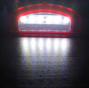 2 x 6 LED Lumini cu număr de înmatriculare pentru Camioane Remorca Rosu 12v 24v