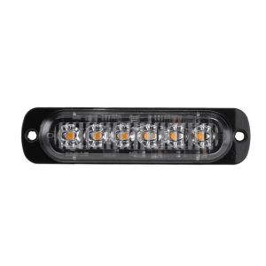 6 LED Warnleuchte Notfall Frontblitzer Blitzlicht Schlank Licht Amber 12v 24v