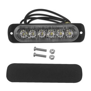 6 LED Warnleuchte Notfall Frontblitzer Blitzlicht Schlank Licht Amber 12v 24v