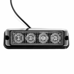 4 LED Warnleuchte Notfall Frontblitzer Blitzlicht Licht Amber 12v 24v