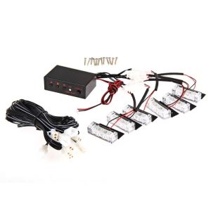 6 x 3 LED 12v 24v Warnleuchte Notfall Frontblitzer Blitzlicht Strobe Licht Amber Lkw Auto