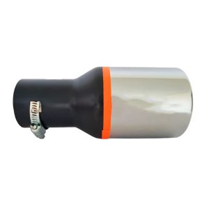 Auspuffblende Endrohr Silber  Schwarz 190mm 