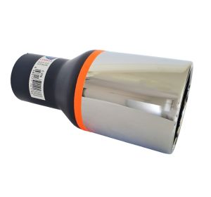 Auspuffblende Endrohr Silber  Schwarz 190mm 