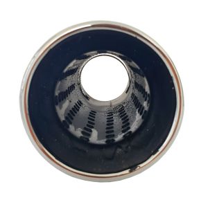 Auspuffblende Endrohr Silber  Schwarz 190mm 