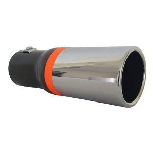 Auspuffblende Endrohr Silber Schwarz Sport 168mm Universal