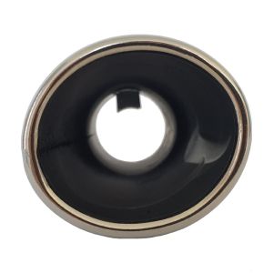 Auspuffblende Endrohr Silber Schwarz Sport 168mm Universal