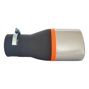 Auspuffblende Endrohr Silber Schwarz Sport 168mm Universal