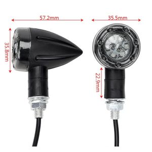 LED Motorcycle Motorbike Indicator Marker Lights 12v Orange Red