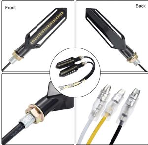 LED Motorcycle Motorbike Turn Signal DRL Lights 12v Orange Red E11