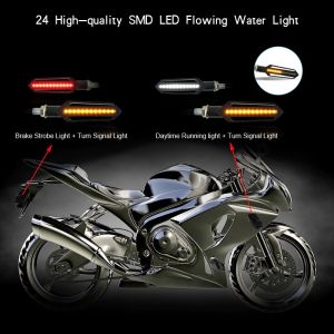 LED Motorcycle Motorbike Turn Signal DRL Lights 12v Orange Red E11