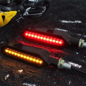 LED Motorcycle Motorbike Turn Signal DRL Lights 12v Orange Red E11