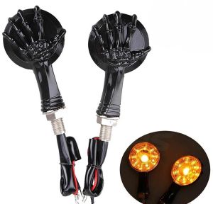 LED Motorsykkel ATV Blinklys  DRL Oransje 12v Rund