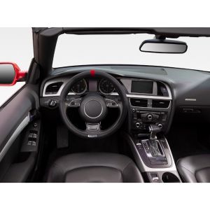 Capacul Volanului Universal Cauciuc Eco Piele Negru Rosu