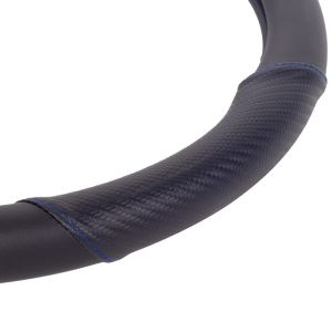 Housse de Volant Universal Noir Bleu Eco Cuir Caoutchouc