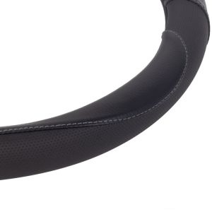 Steering wheel cover Universal Black 36mm Rubber Eco Leather