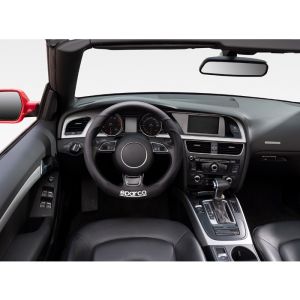 Steering wheel cover Universal Black 36mm Rubber Eco Leather