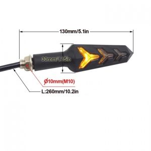 LED Motorrad Blinker Flash Leuchten 12v Bernstein