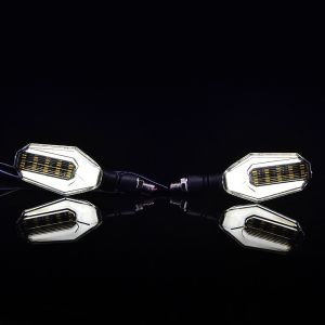 LED Motorrad Blinker DRL Licht 12v Orange Weiß