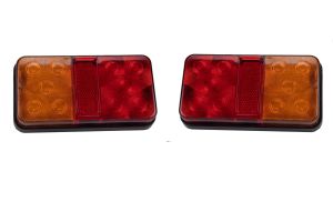2 x 10 Led Rear Tail Back lights truck trailer lorry caravan E11 12v 