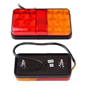 2 x 10 Led Bakljus för Lastbilar Husvagn Släpvagnar E11 12v