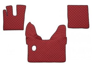 DAF XF 105 Handschaltung  Rot Leder Matten Fußmatten Autoteppiche LKW